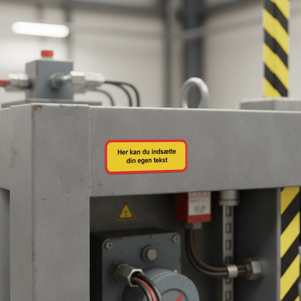 Design-skilt gult skilt med rød ramme - Billede 2