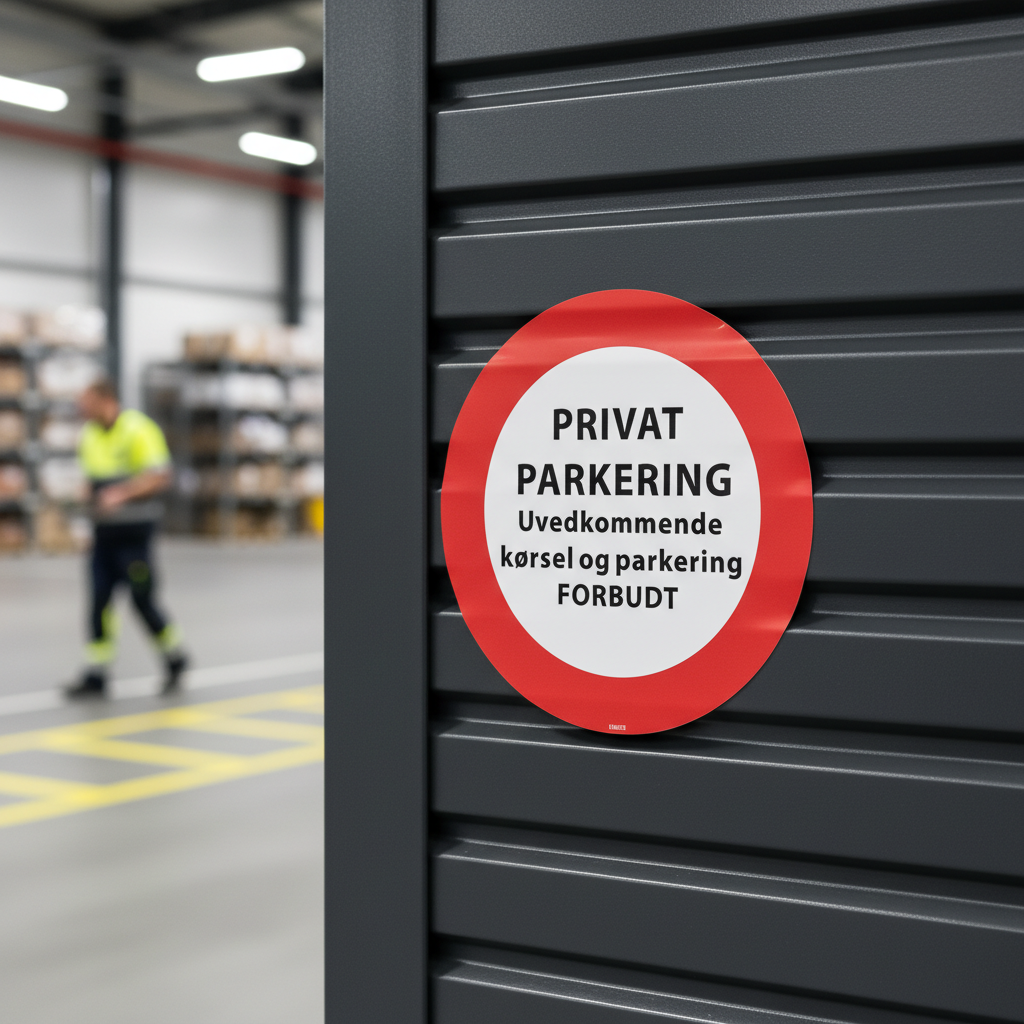 PRIVAT PARKERING Udvedkommende kørsel og parkering FORBUDT skilt - Billede 2
