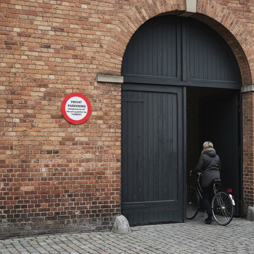 PRIVAT PARKERING Udvedkommende kørsel og parkering FORBUDT skilt - Billede 3
