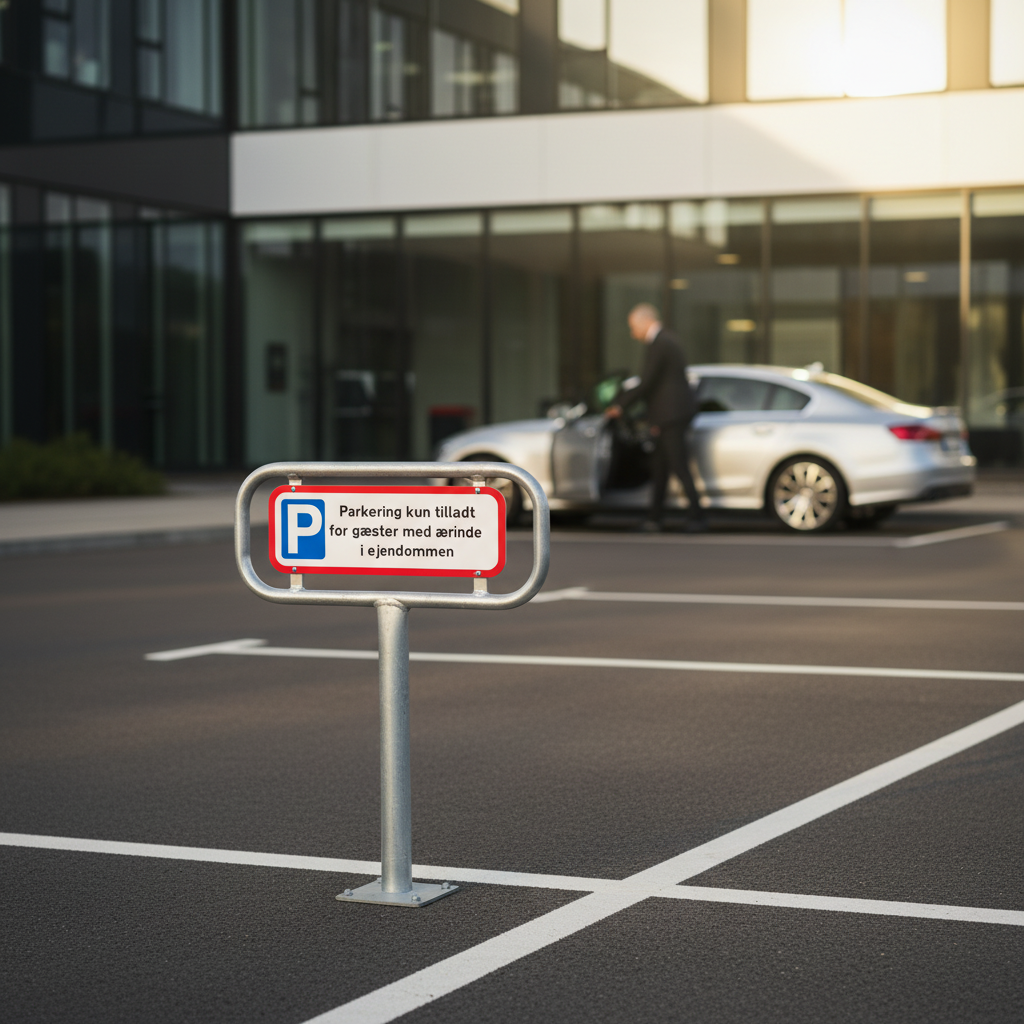 Parkering kun tilladt for gæster med ærinde til xx skilt - Billede 4