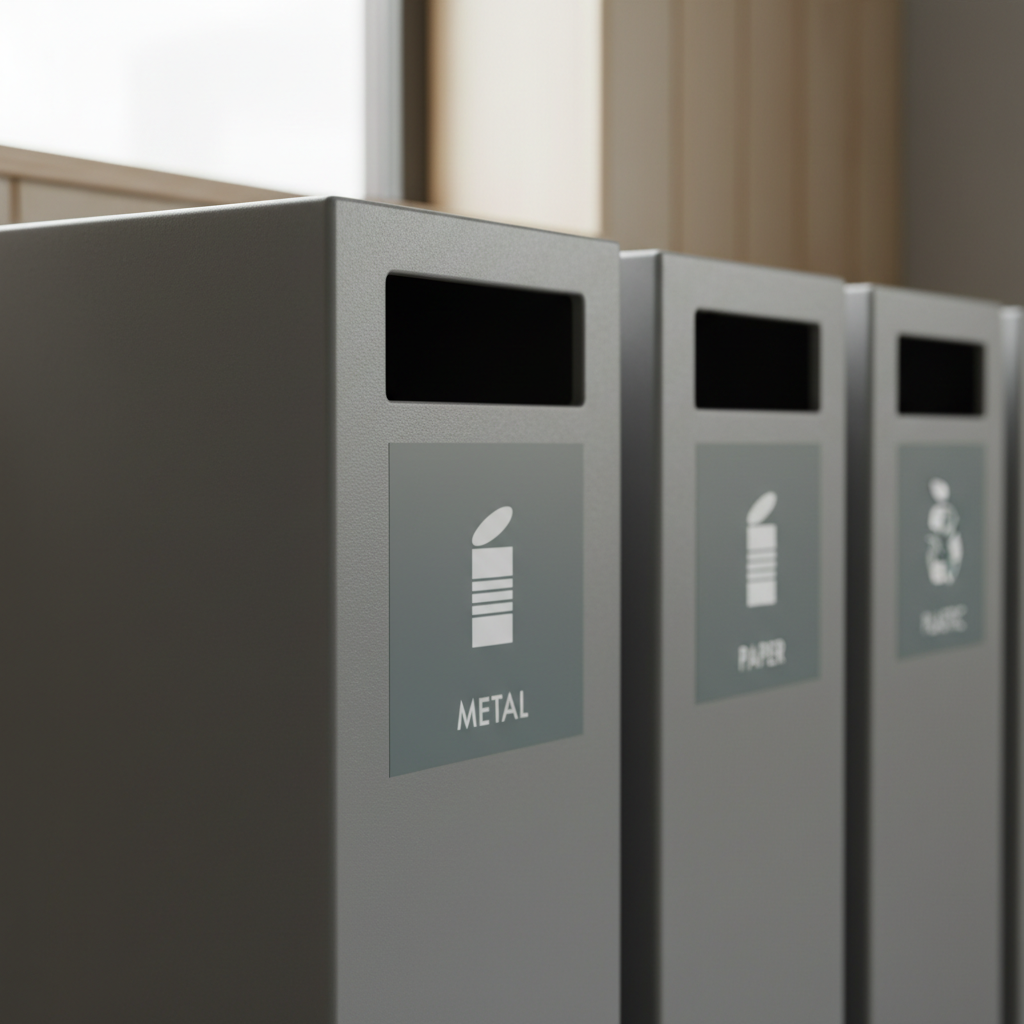 Metal affald skilt - Dansk Affaldssortering - Billede 3