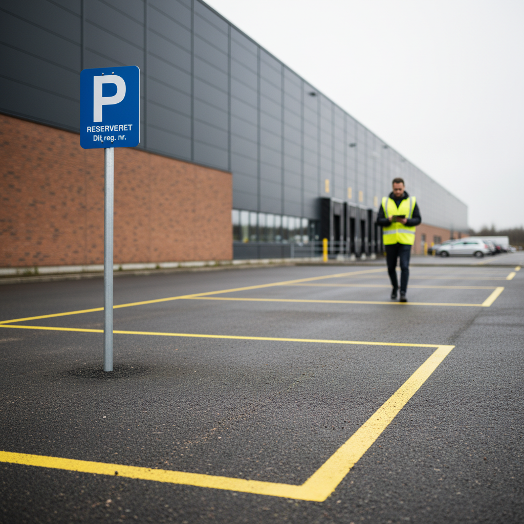 Parkeringsskilt - Reserveret til blå - Billede 2