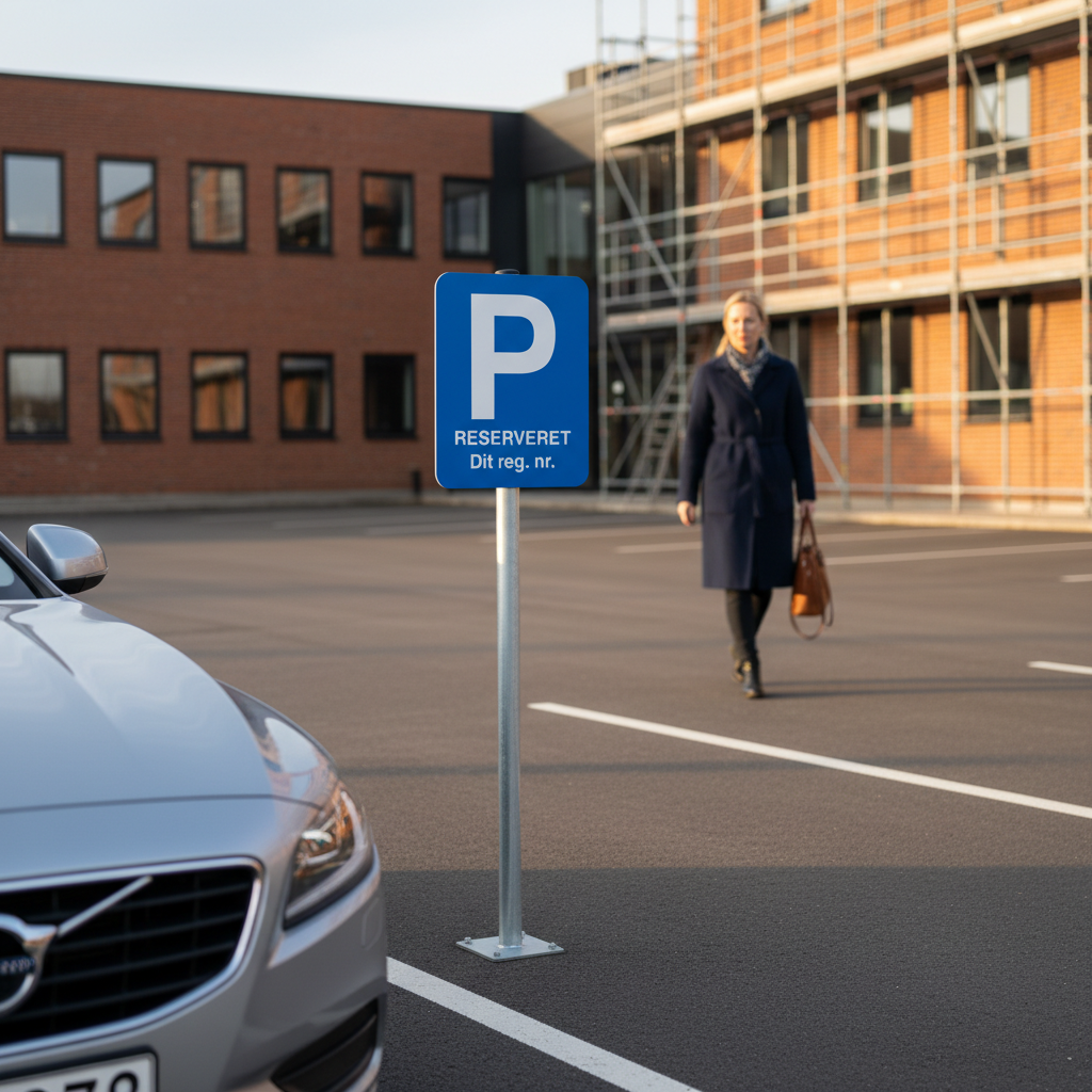 Parkeringsskilt - Reserveret til blå - Billede 5