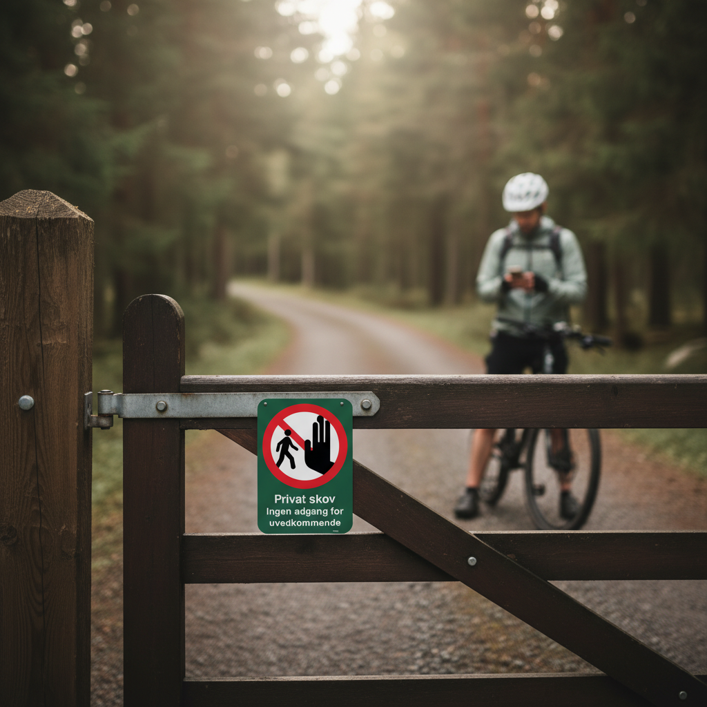 Privat skov Ingen adgang for uvedkommende skilt - Billede 5