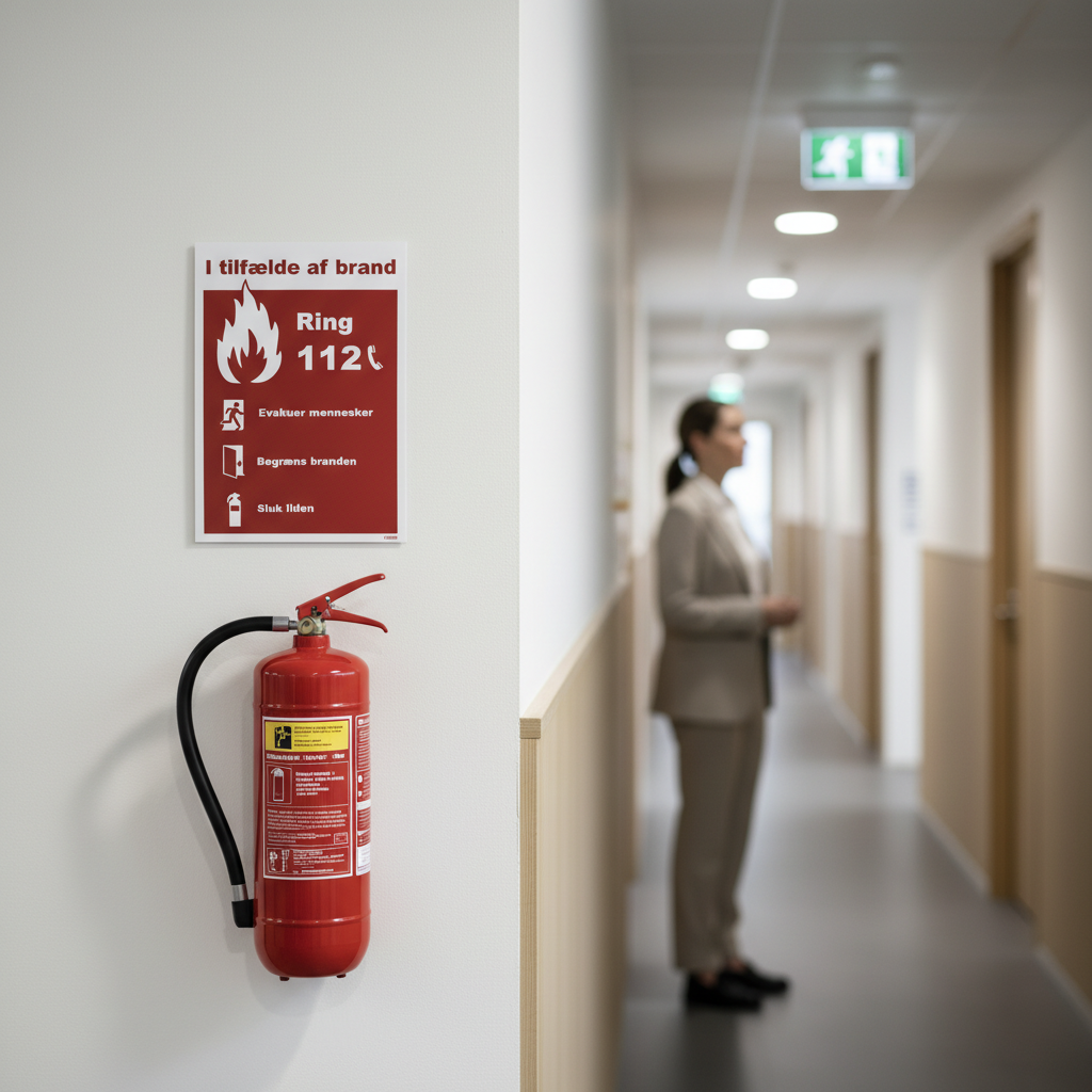 Ring 112 I tilfælde af brand skilt - Billede 4