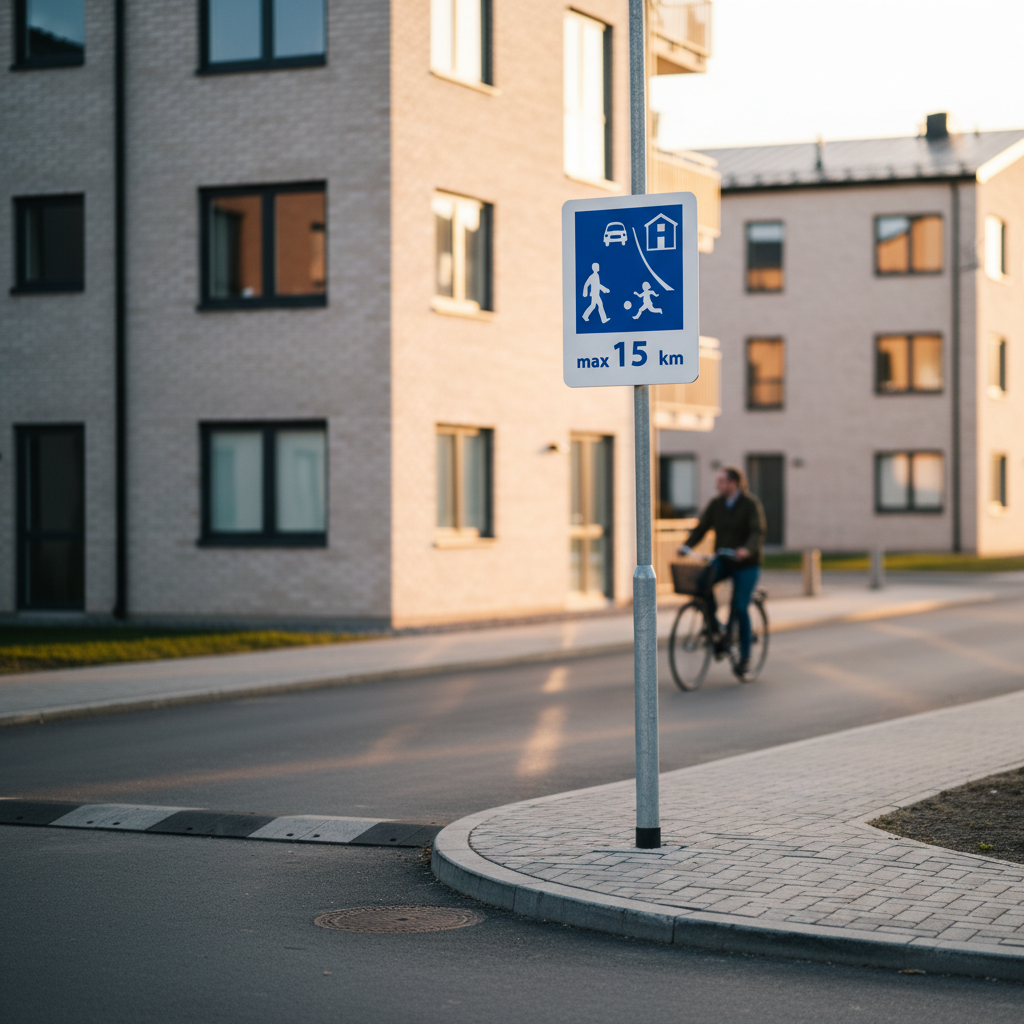Trafik max 15 km skilt - Billede 5