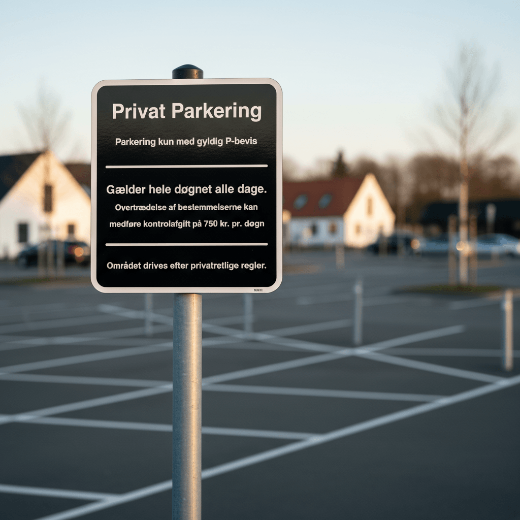 Privat parkering med egne regler skilt - Billede 2