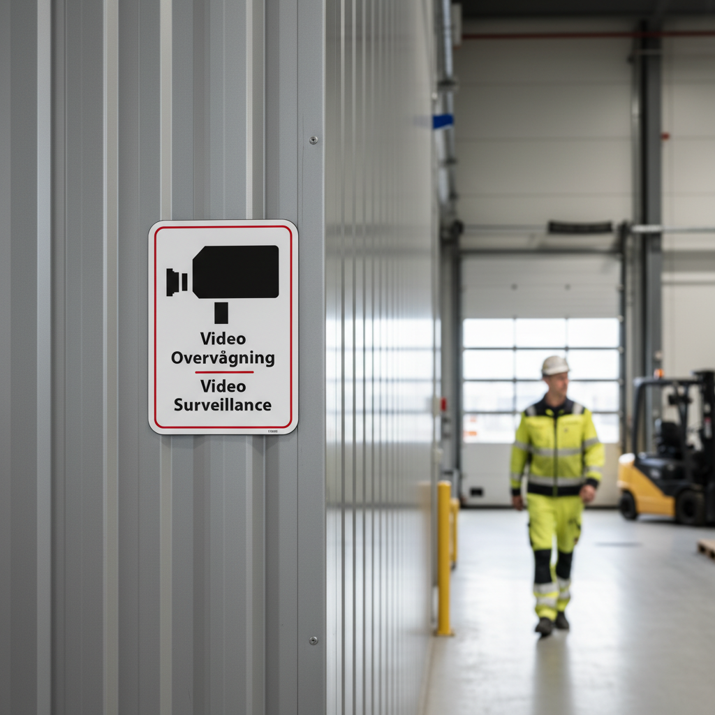 Video overvågning Video Surveillance skilt - Billede 2