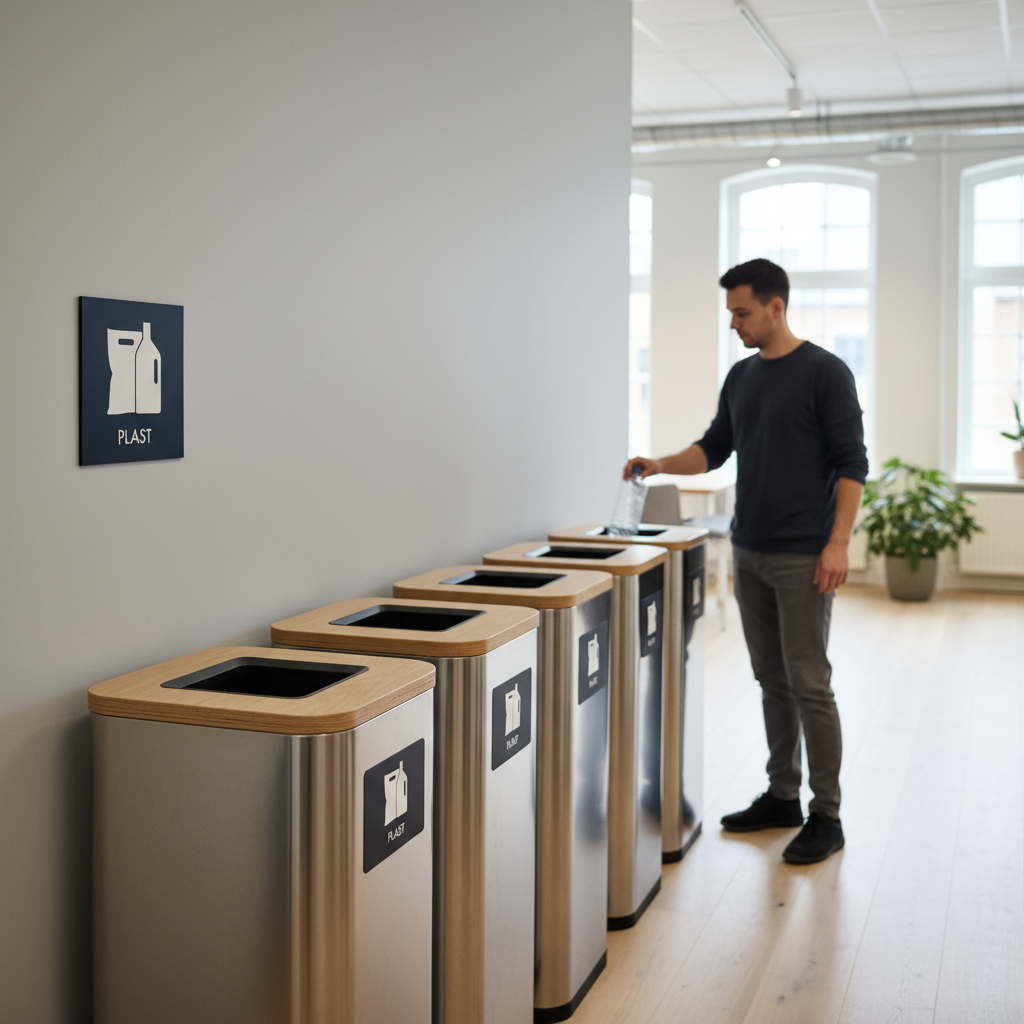 Plast affald sort skilt - Dansk Affaldssortering - Billede 4