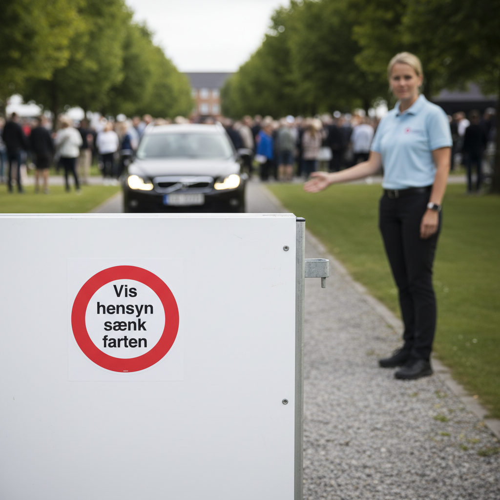 Vis hensyn sænk farten skilt - Billede 3