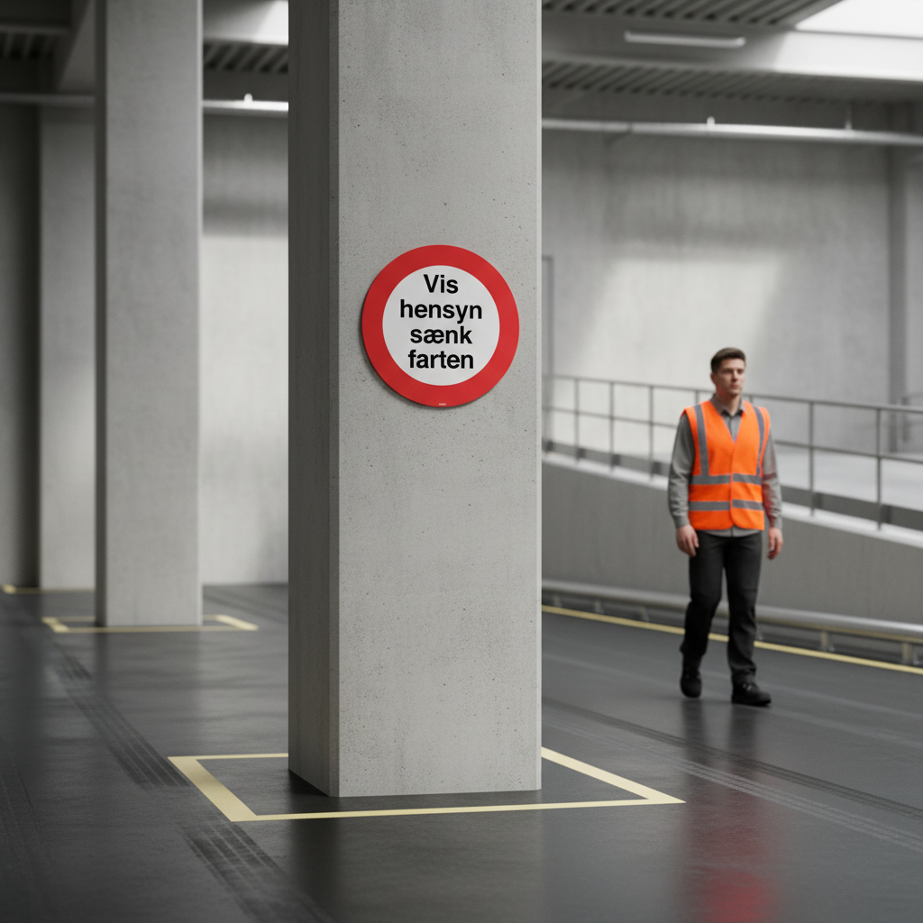 Vis hensyn sænk farten skilt - Billede 4