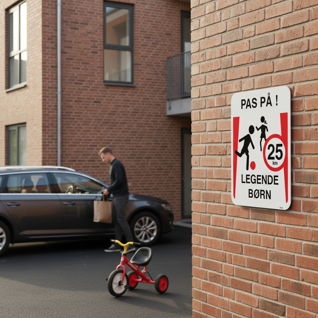 Pas på legende børn 25 km skilt - Billede 2