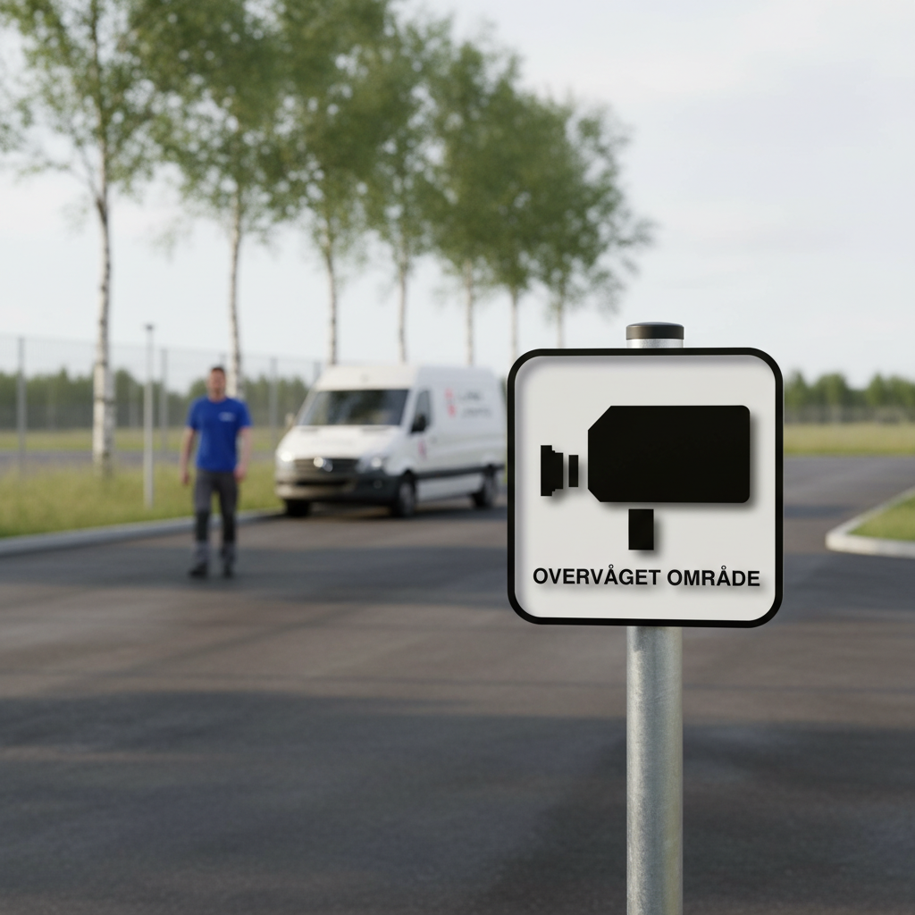 Overvåget område skilt - Billede 5