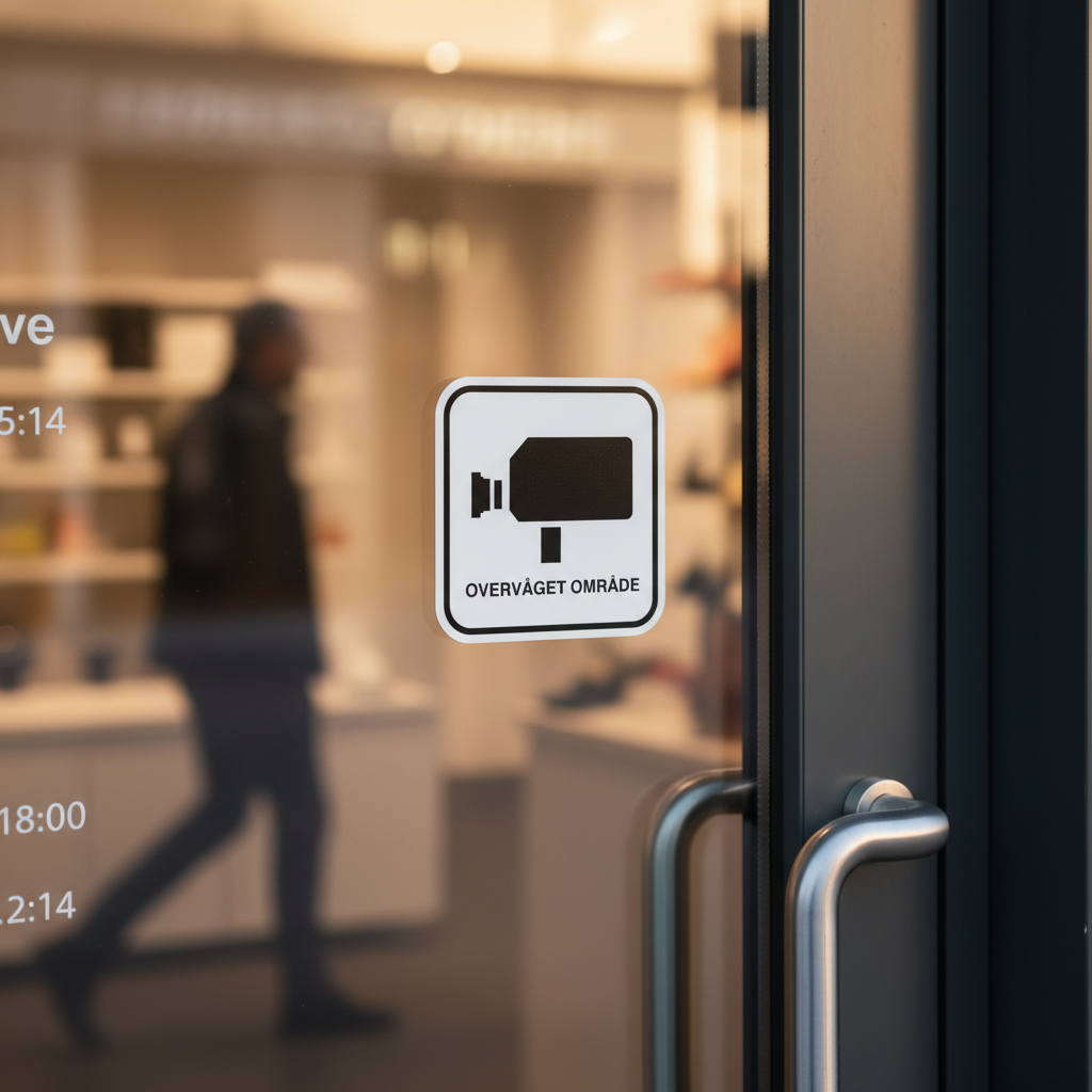 Overvåget område skilt - Billede 4