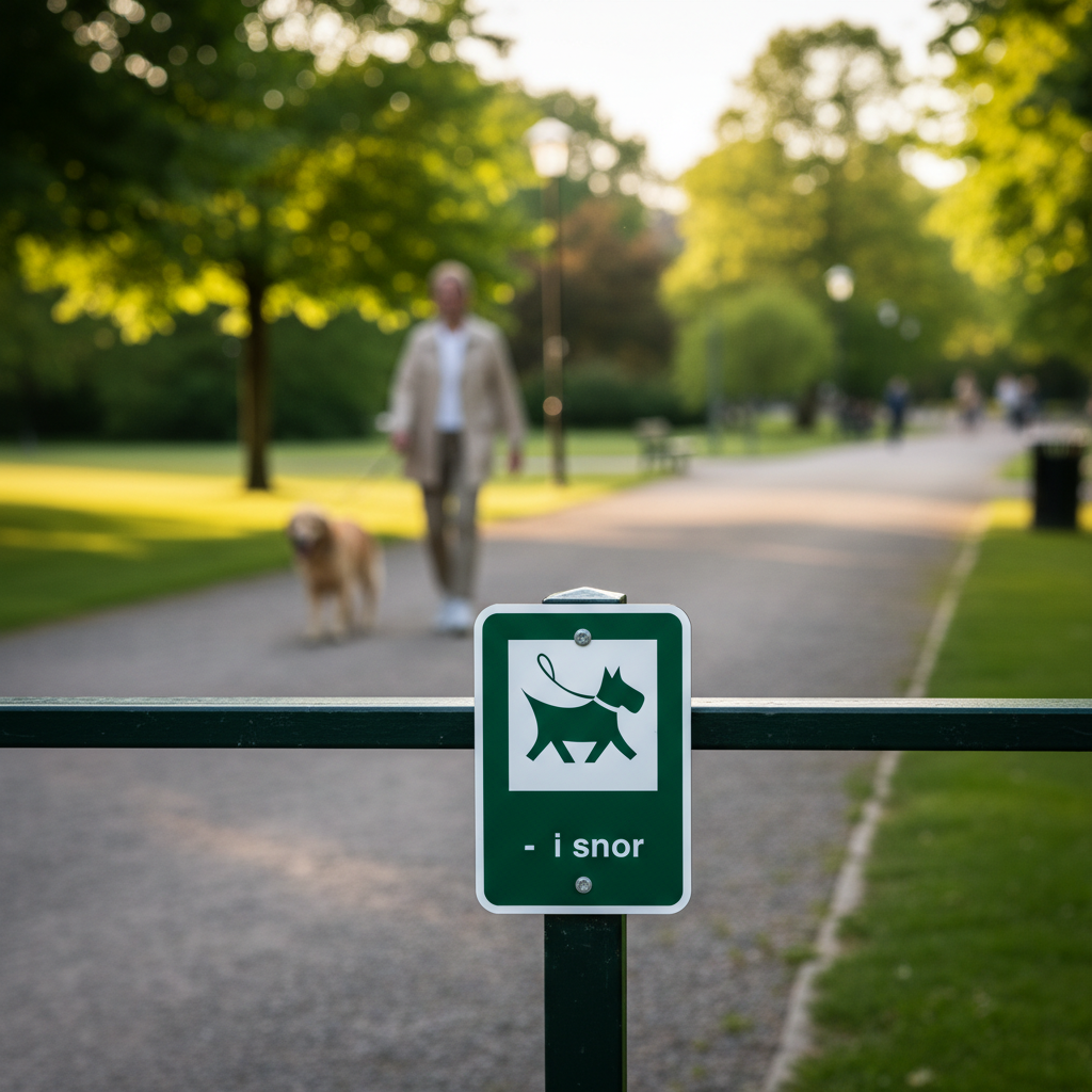 Hund i snor skilt - Billede 5