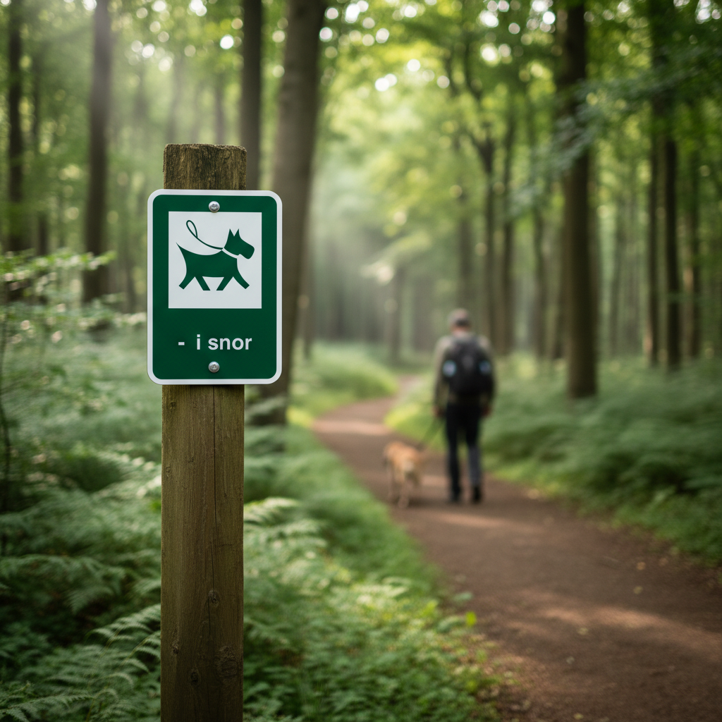 Hund i snor skilt - Billede 4