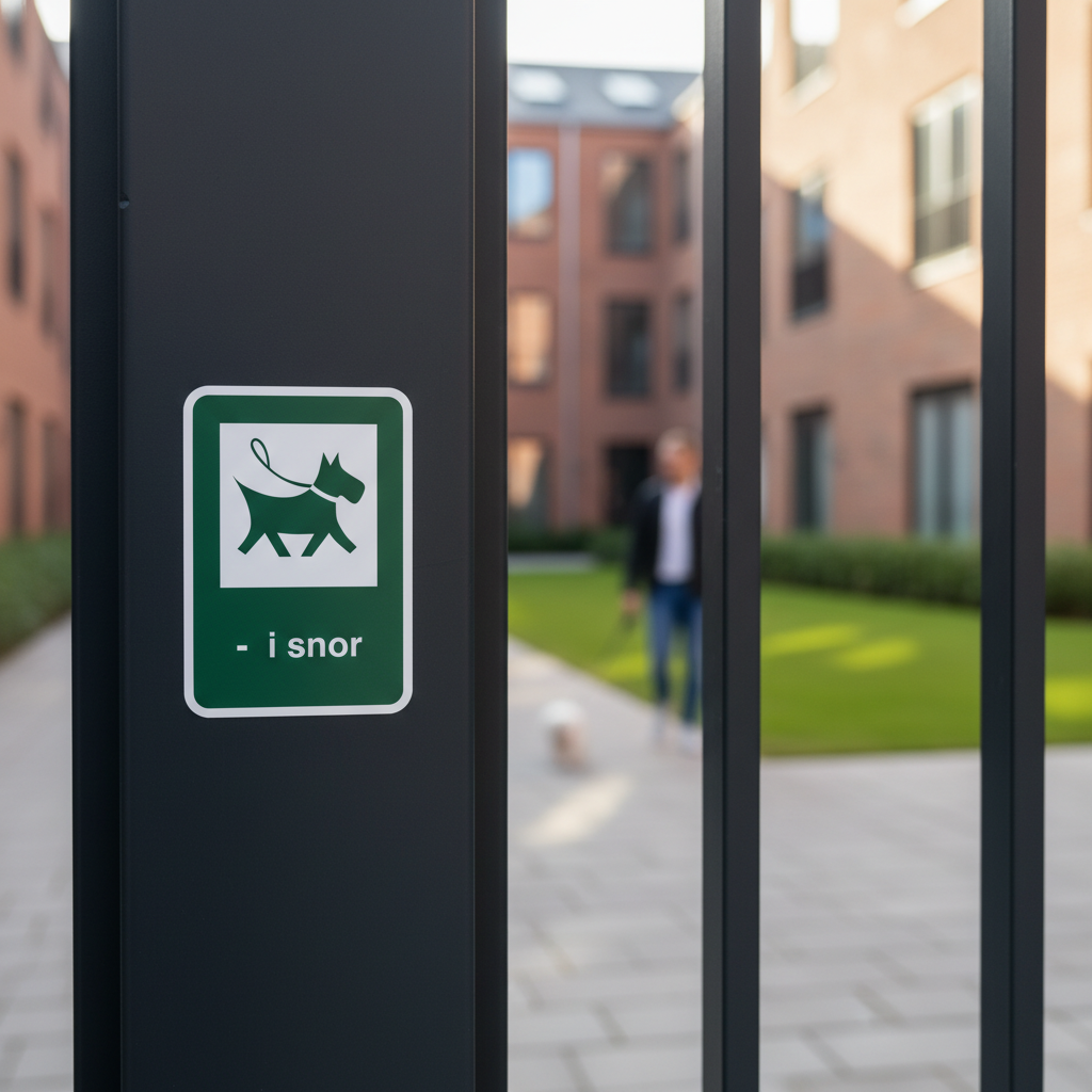 Hund i snor skilt - Billede 3