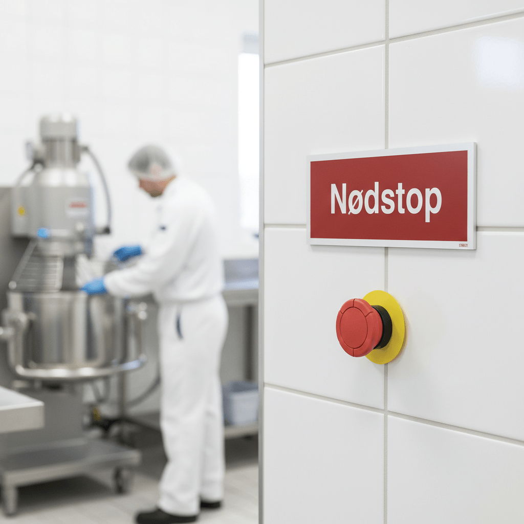 Nødstop Skilt - Billede 3