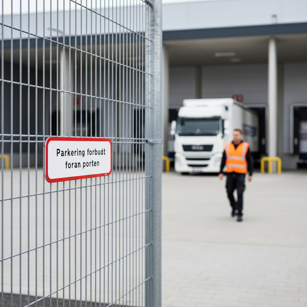 Parkering forbudt foran porten.  skilt - Billede 3