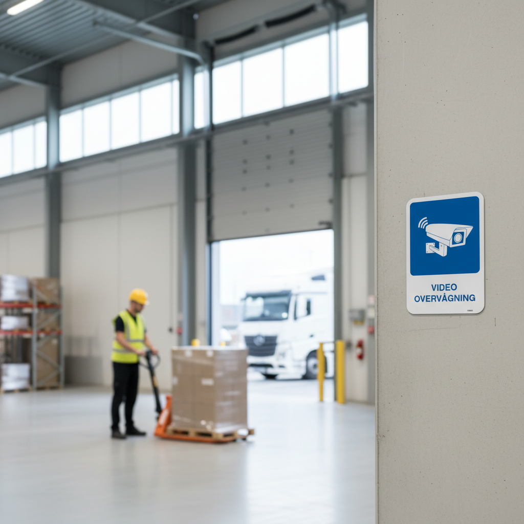 Video overvågning - blå skilt - Billede 5
