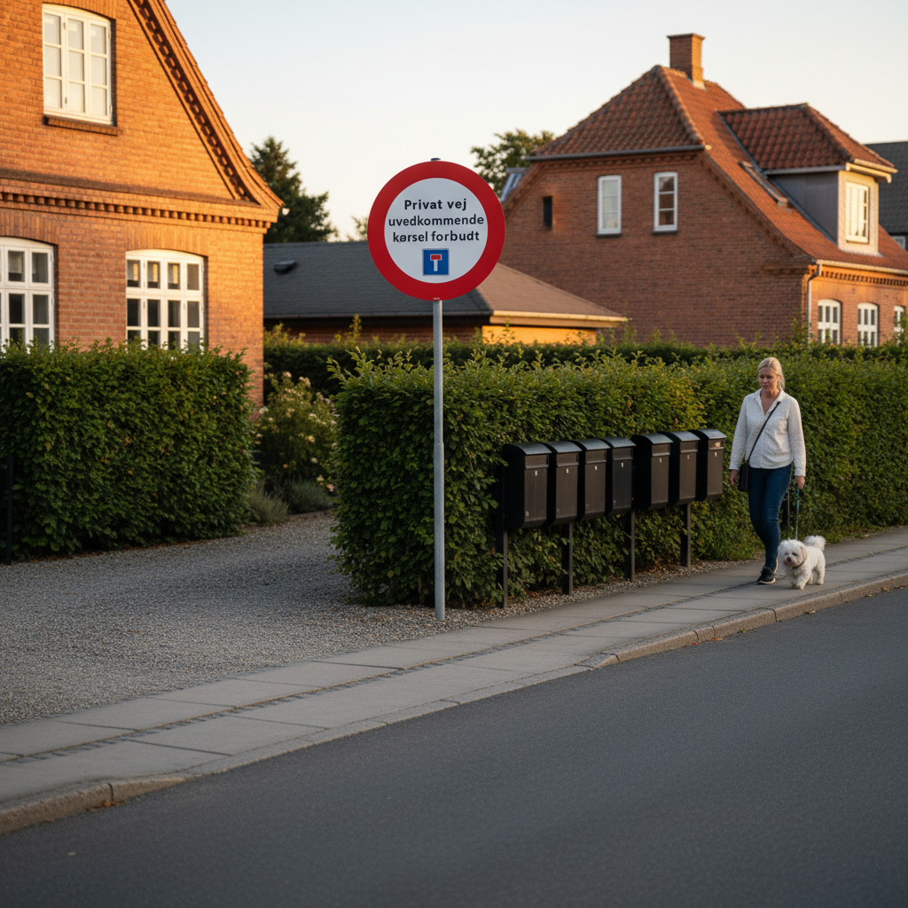 Privat vej uvedkommende kørsel forbudt Blindvej skilt - Billede 9