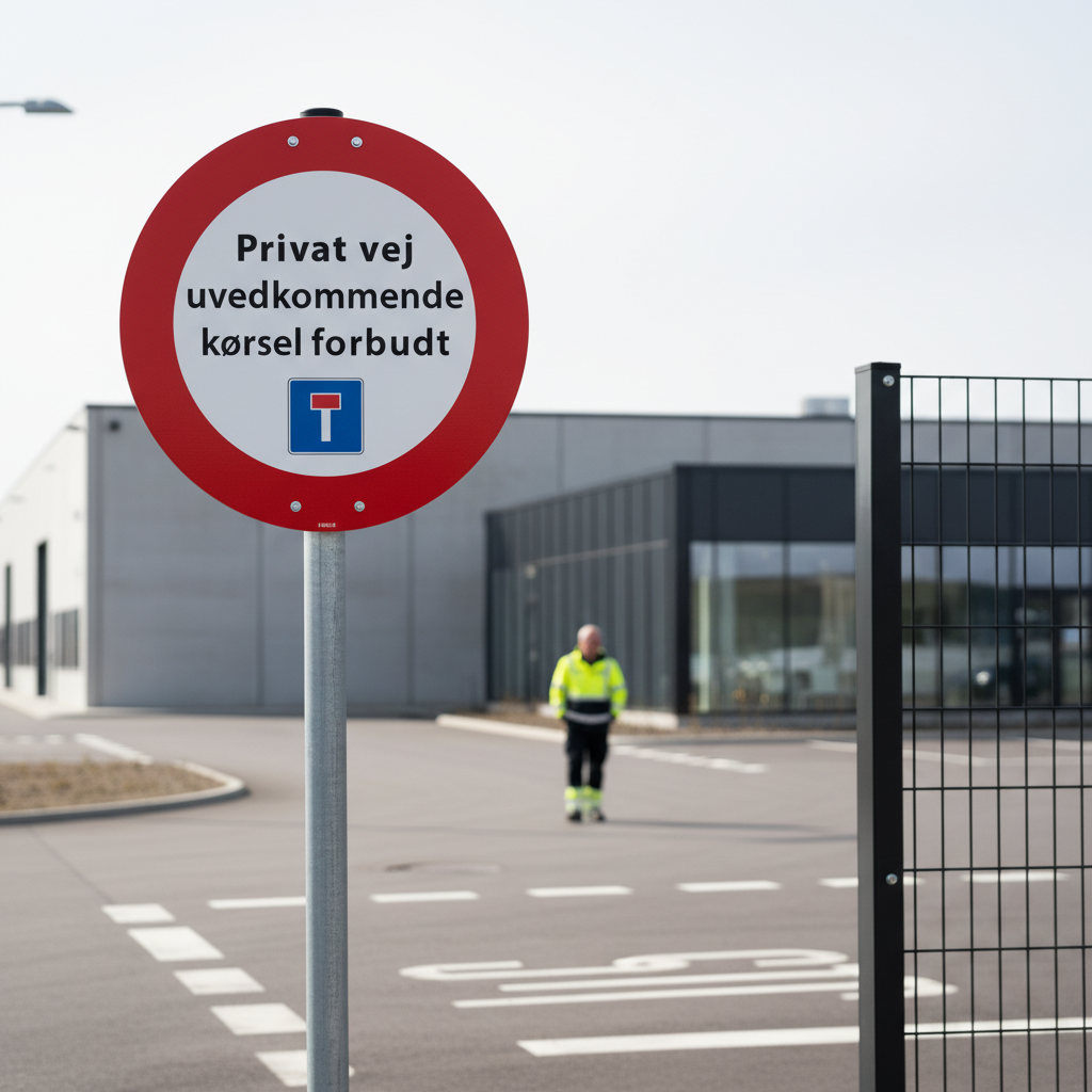 Privat vej uvedkommende kørsel forbudt Blindvej skilt - Billede 8