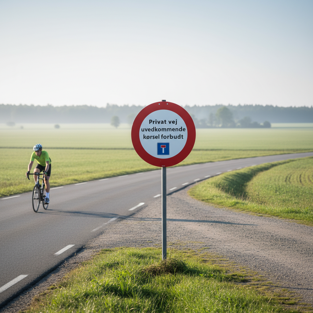 Privat vej uvedkommende kørsel forbudt Blindvej skilt - Billede 7