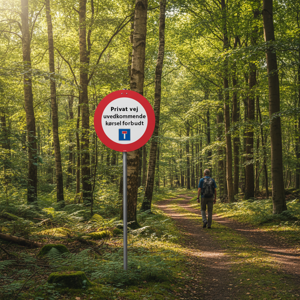 Privat vej uvedkommende kørsel forbudt Blindvej skilt - Billede 6