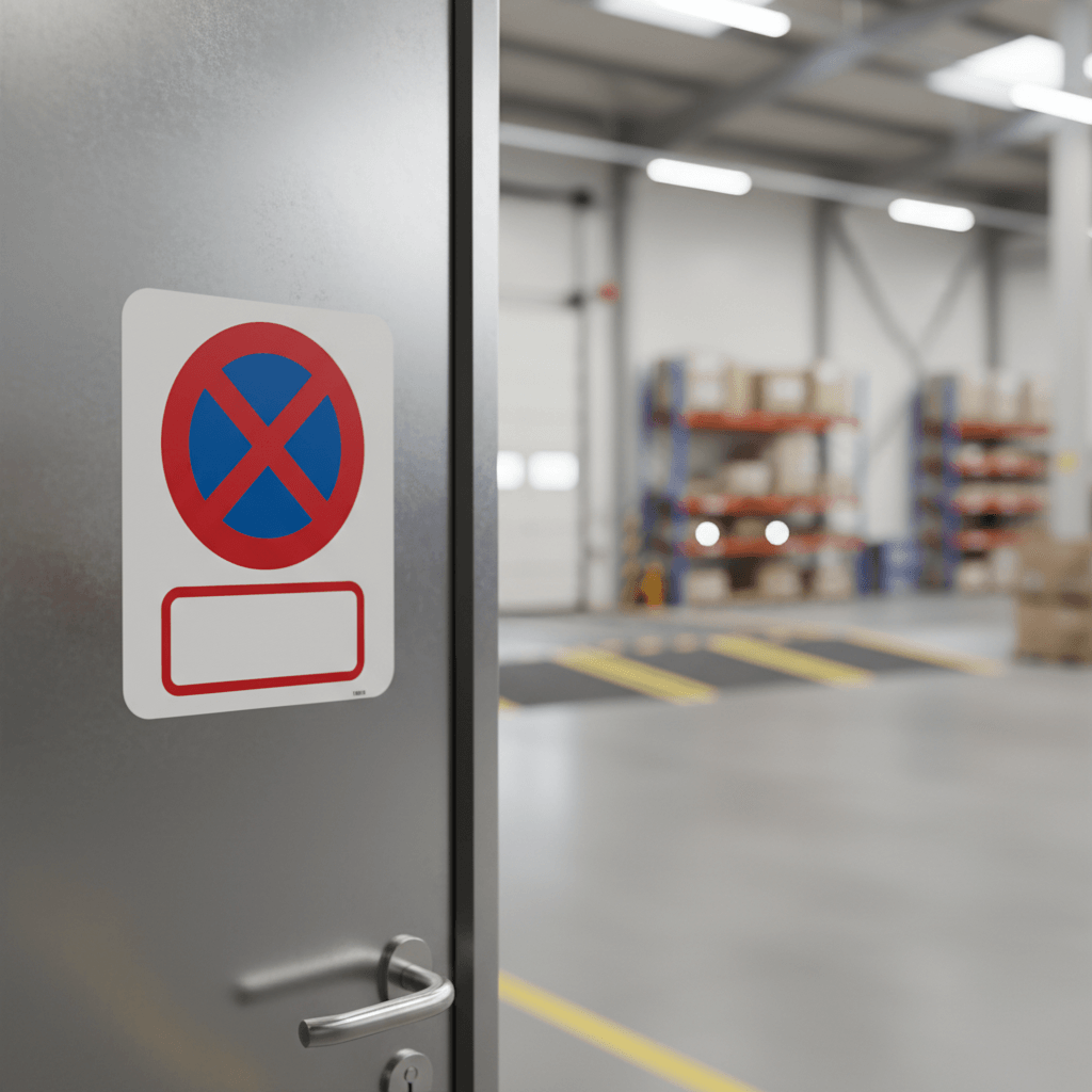 C61 Standsningsforbud Med blank undertavle skilt - Billede 5