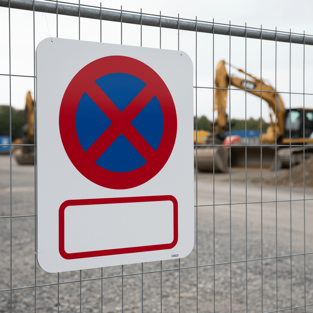 C61 Standsningsforbud Med blank undertavle skilt - Billede 3