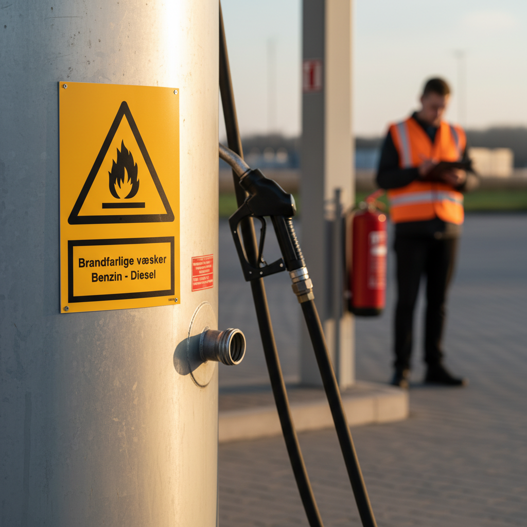 Brandfarlige væsker Benzin - Diesel skilt - Billede 3