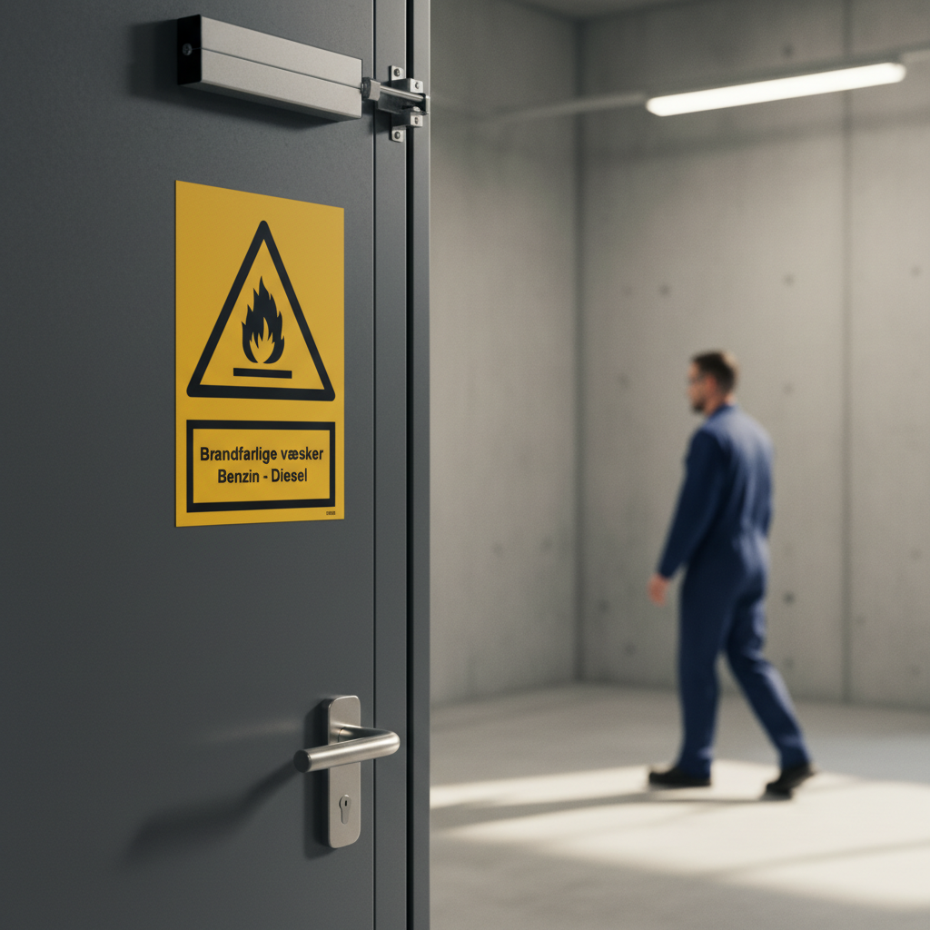 Brandfarlige væsker Benzin - Diesel skilt - Billede 2