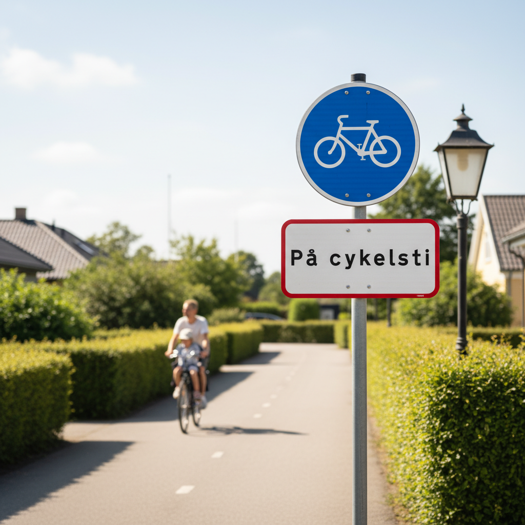 UA39,1 - På cykelsti skilt - Billede 5