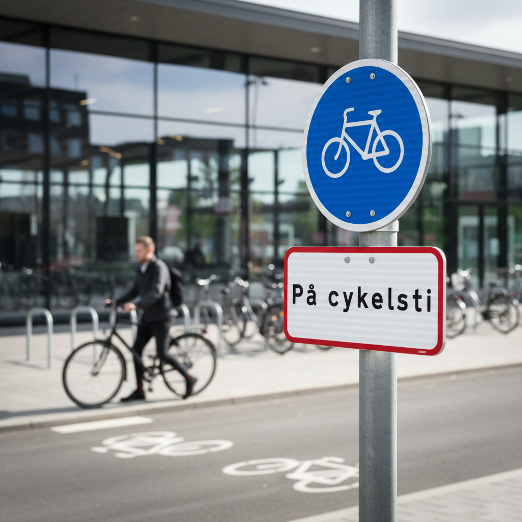 UA39,1 - På cykelsti skilt - Billede 4