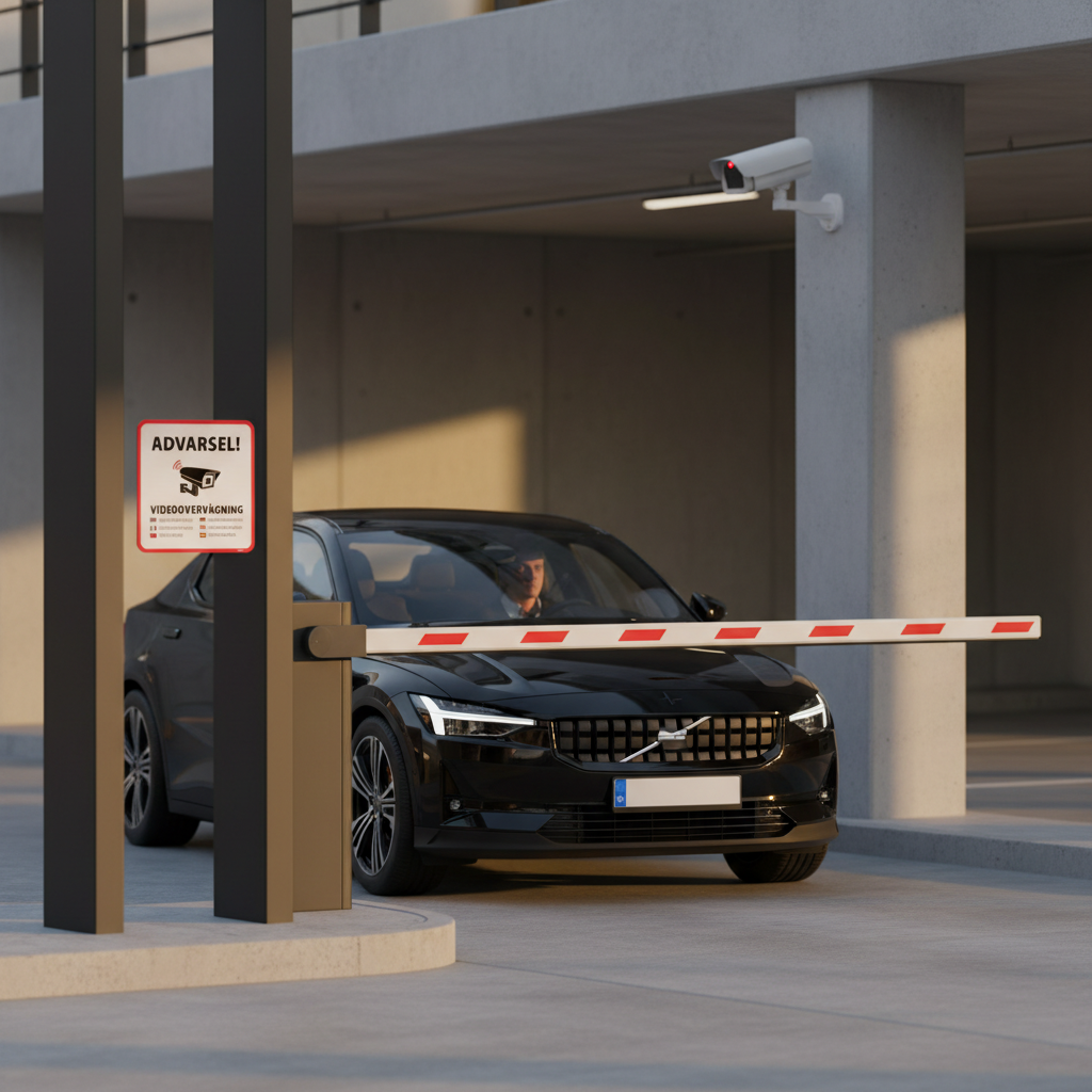 Advarsel! Videoovervågning 7 sprog skilt - Billede 2