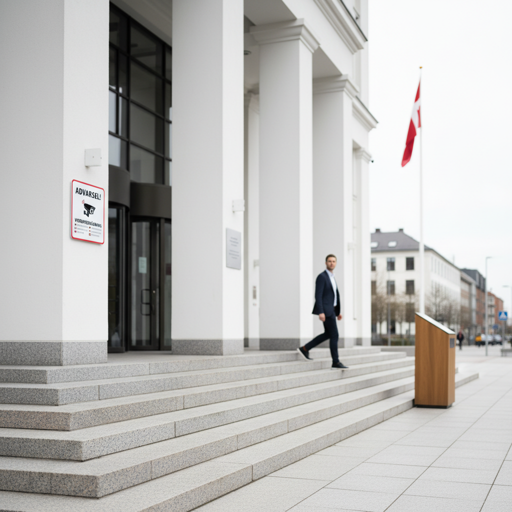 Advarsel! Videoovervågning 7 sprog skilt - Billede 5