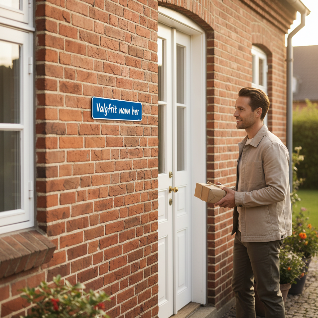 Blåt navnskilt - Billede 4