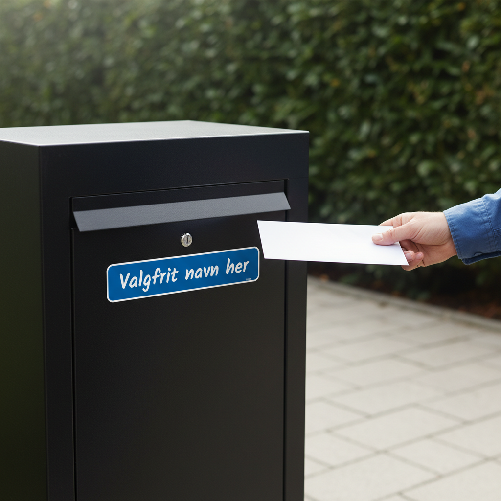 Blåt navnskilt - Billede 5