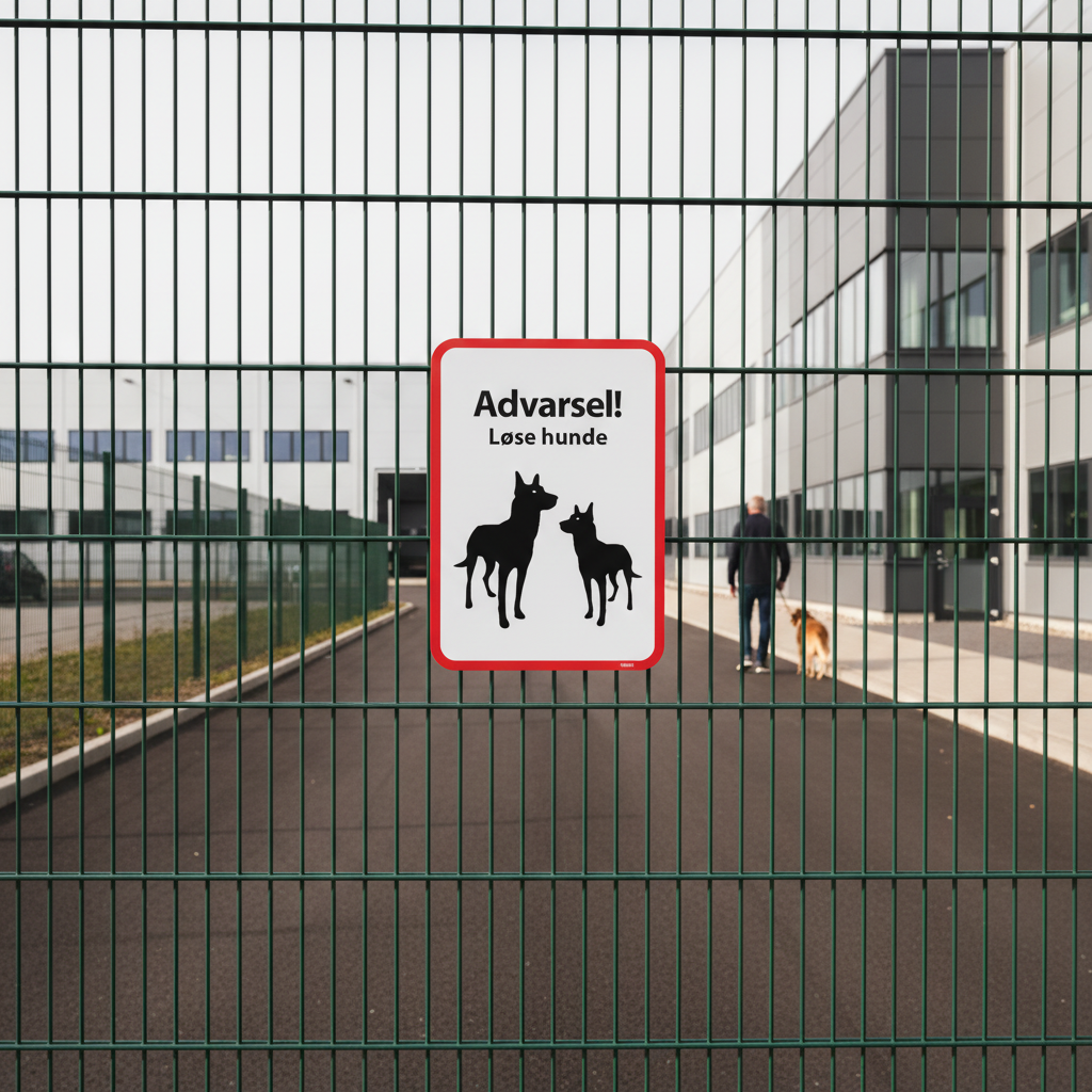 Advarsel! Løse hunde skilt - Billede 2