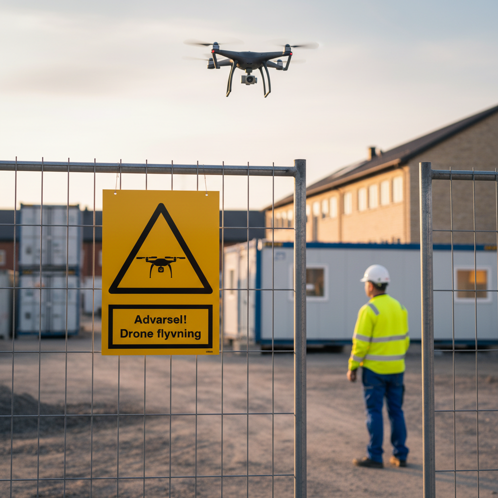 Advarsel! Drone flyvning skilt - Billede 4