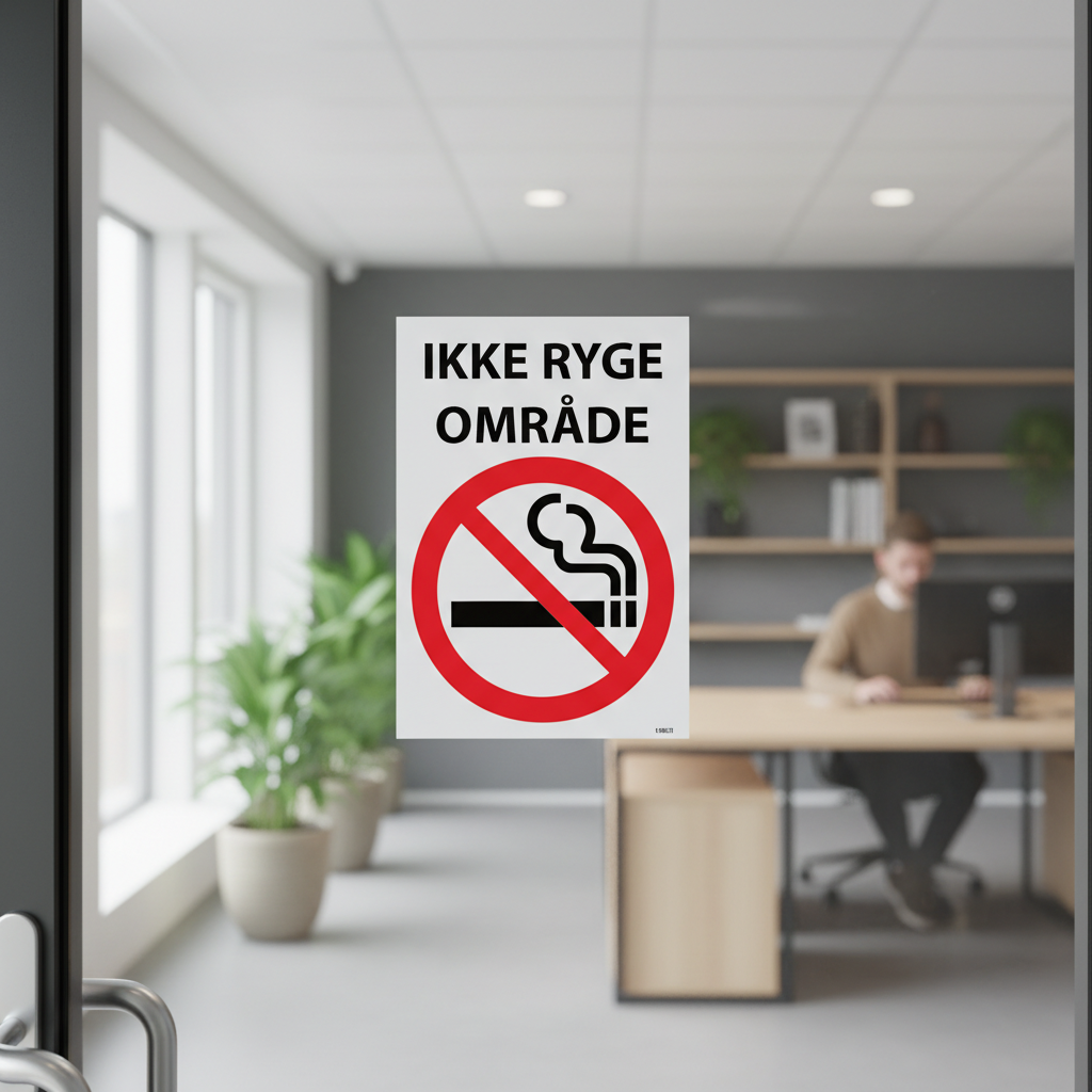 Ryge skilt - Ikke ryger område - Billede 4