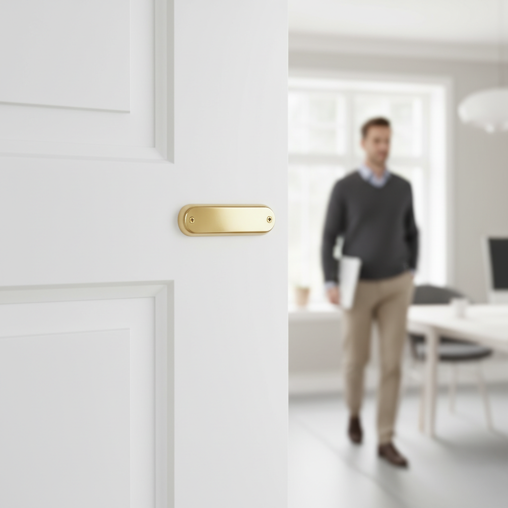 Dørskilt Messing - Anette - Billede 3