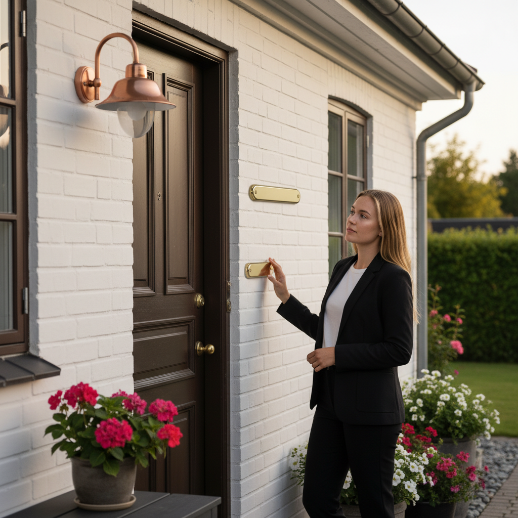 Dørskilt Messing - Anette - Billede 4