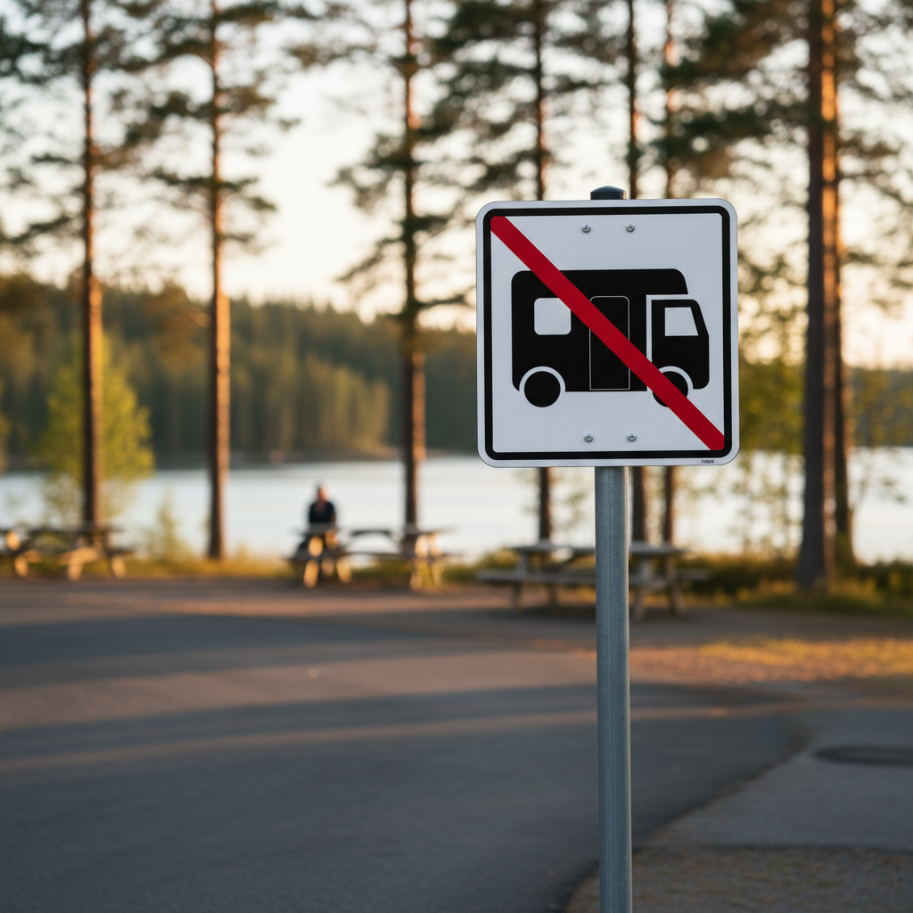 Autocamper forbudt skilt - Billede 2