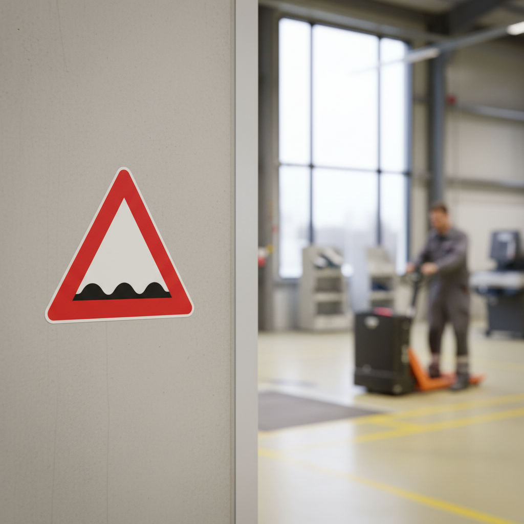 Ujævn vej 3 bump Advarselsskilt - Billede 2