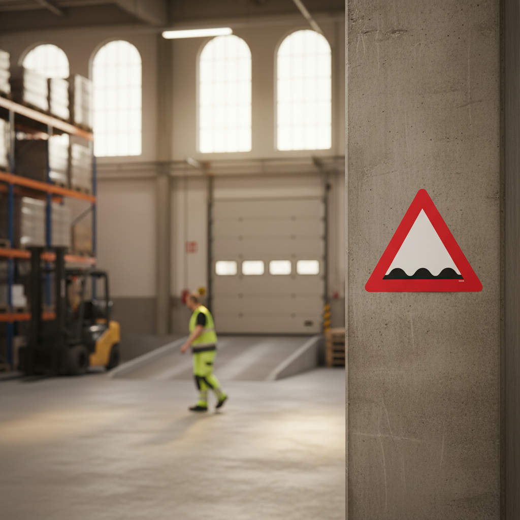 Ujævn vej 3 bump Advarselsskilt - Billede 3