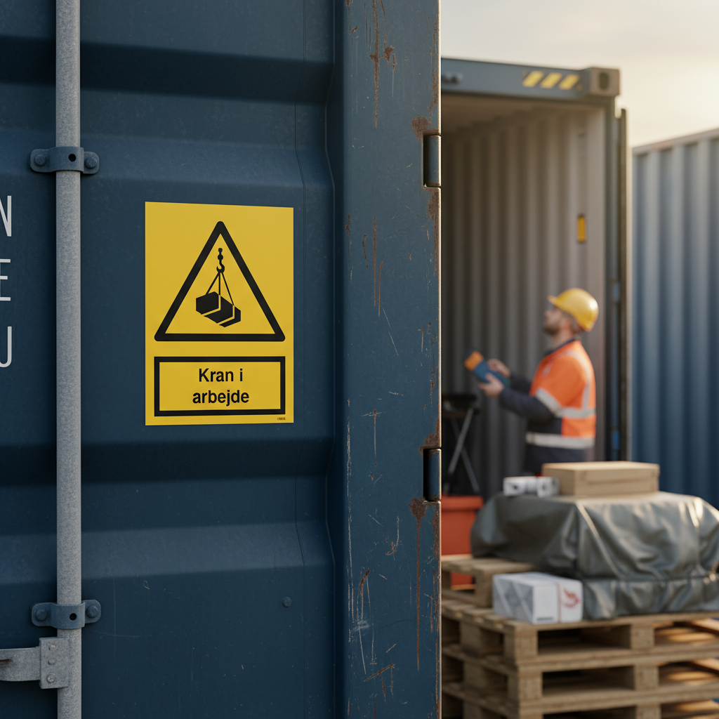 Kran i arbejde skilt - Billede 4