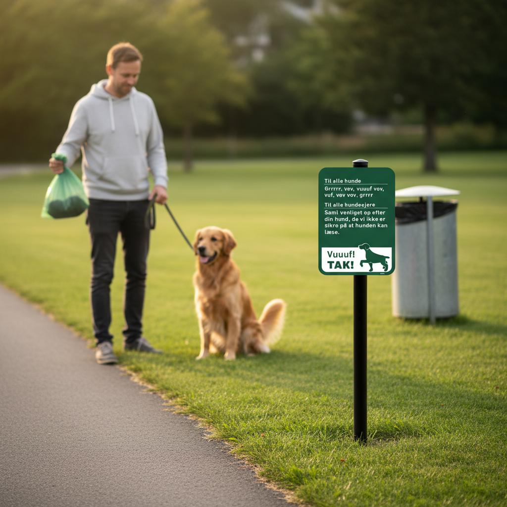 Saml venligst op efter din hund skilt Hundesprog - Billede 2