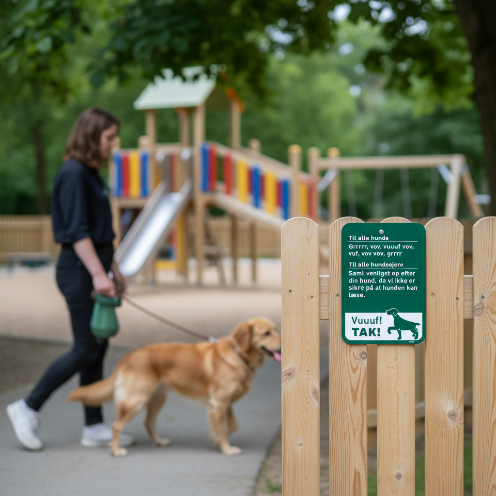 Saml venligst op efter din hund skilt Hundesprog - Billede 3