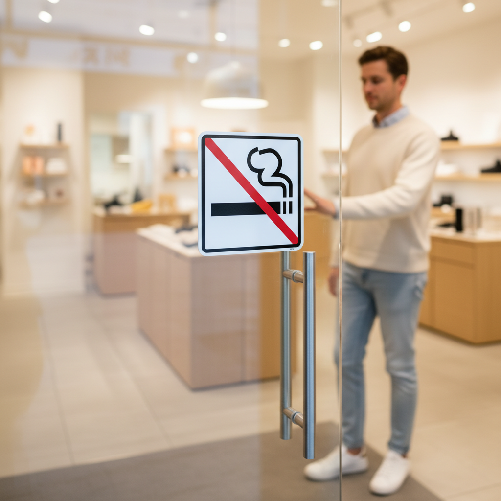 Rygning forbudt piktogram skilt - Billede 2